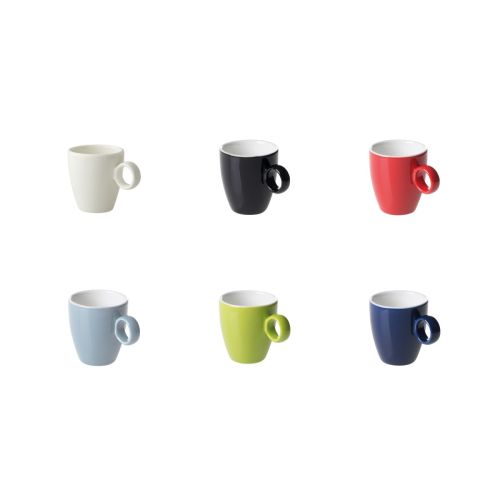 Variations in colour of Bart Espresso cup 6.5 cl porcelain conveniently presented.