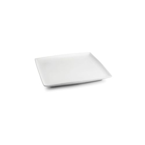 Square Squito plate 10 cm in front porcelain with clean lines and flat surface.