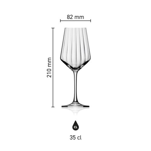 Melody lines wine glass 35 cl. with print