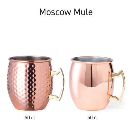 Moscow Mule beker 50 cl. (gehamerd) bedrukken