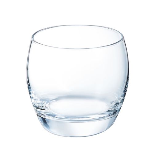 Salto tumbler 32 cl. van helder glas met rechte vorm en dikke bodem, ruim drinkglas voor water of frisdrank.