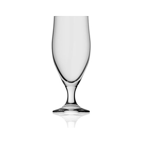 Bierglas Avano 33 cl van transparant glas, vooraanzicht zonder bedrukking