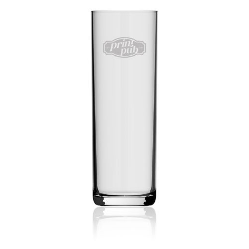 Beer Glass Kölsch 50 cl. with the PrintPub logo engraved on the front