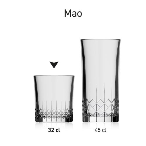 Mao beer glass 32 cl. part of a series; several examples shown side by side