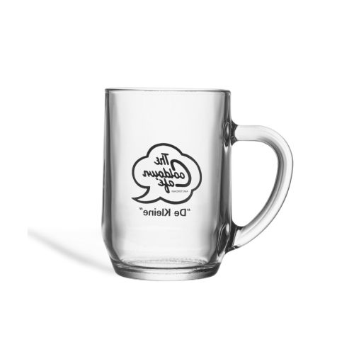 Bierpul Hayworth 28 cl glas met éénkleurig logo TheCooldownCafé op vooraanzicht.