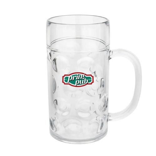 Bierpul van 110 cl. in kunststof met meerkleurig PrintPub-logo op de voorzijde gedrukt. Bierpul van 110 cl. in kunststof met meerkleurig PrintPub-logo op de voorzijde gedrukt.