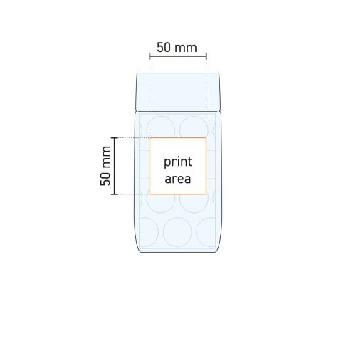 Technical working drawing of plastic beer mug October 60 cl. with marking of printing surface. Technical working drawing of plastic beer mug October 60 cl. with marking of printing surface.