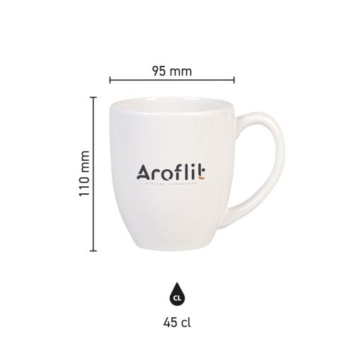 Infographic met productafmetingen van Big Drink mok 45 cl van porselein, inclusief hoogte- en diameterdetails. Infographic met productafmetingen van Big Drink mok 45 cl van porselein, inclusief hoogte- en diameterdetails.