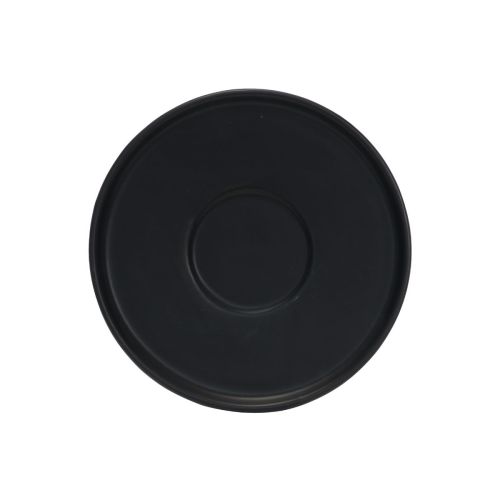 Vooraanzicht van de Blackwell koffieschotel van 15 cm, gemaakt van porselein met een ronde vorm en glad oppervlak.