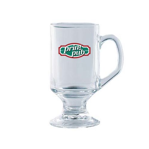 Front view of Bock beer glass 29 cl. with multi-coloured PrintPub logo.