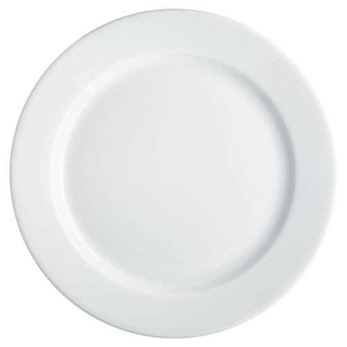 Bord brede rand wit 30,5 cm. bedrukken