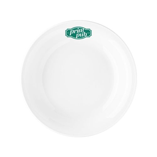 Bord Coup diep 21 cm porselein met eenkleurig logo van PrintPub op het voorpaneel
