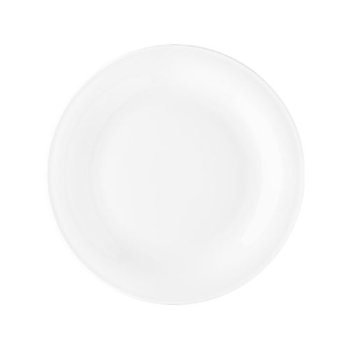 Bord Coup plat 21 cm wit porselein, vooraanzicht zonder bedrukking