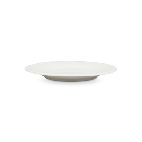 Side view of the Retro plate 16 cm of porcelain with slightly raised rim and thin profile.