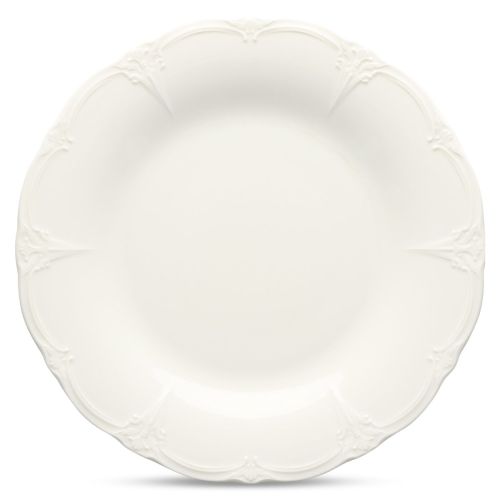 Rond porseleinen bord Retro 32 cm met glad oppervlak en subtiele opstaande rand in frontaal aanzicht.