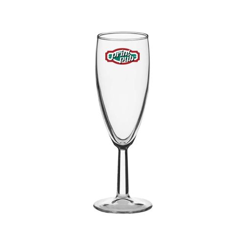 Brasserie champagneglas 15 cl. bedrukt met meerkleurig PrintPub-logo op de voorkant van het transparante glas. Brasserie champagneglas 15 cl. bedrukt met meerkleurig PrintPub-logo op de voorkant van het transparante glas.