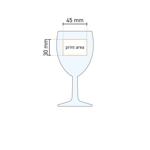 Technische werktekening van Brasserie wijnglas 19,5 cl. met drukgebied voor logobedrukking of gravure. Technische werktekening van Brasserie wijnglas 19,5 cl. met drukgebied voor logobedrukking of gravure.