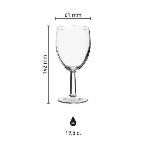 Infographic met maatvoering van Brasserie wijnglas 19,5 cl. toont hoogte, kelkbreedte en inhoud. Infographic met maatvoering van Brasserie wijnglas 19,5 cl. toont hoogte, kelkbreedte en inhoud.