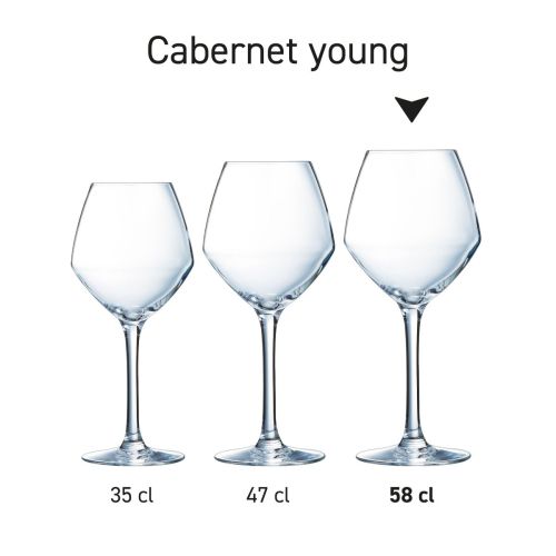 Multiple glasses from the Cabernet young series presented as a set in one view. Multiple glasses from the Cabernet young series presented as a set in one view.