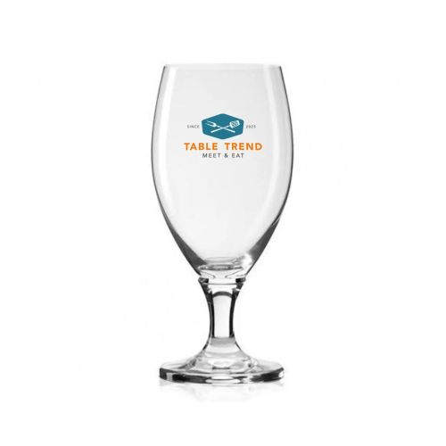 Deister Pokal 25 cl tapmaat glas met meerkleurig TableTrend-logo op het voorpaneel