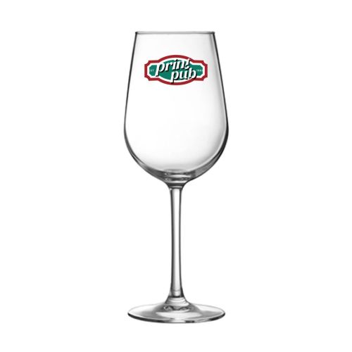 Voorzijde van Domaine wijnglas 37 cl. glas bedrukt met PrintPub logo in meerdere kleuren. Voorzijde van Domaine wijnglas 37 cl. glas bedrukt met PrintPub logo in meerdere kleuren.