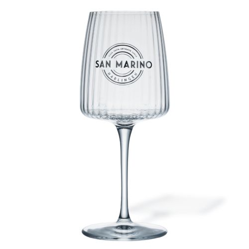 Exclusiva Wijnglas 53,5 cl glas met eenkleurig logo van San Marino op het voorpaneel