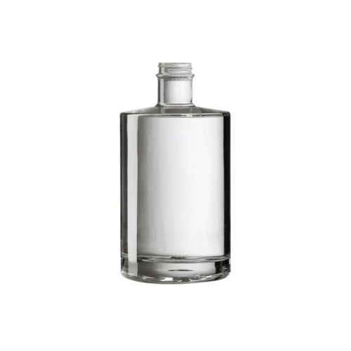 Vooraanzicht van de Fles Berlin 0,35 liter in helder glas met smalle hals en cilindervormige body.