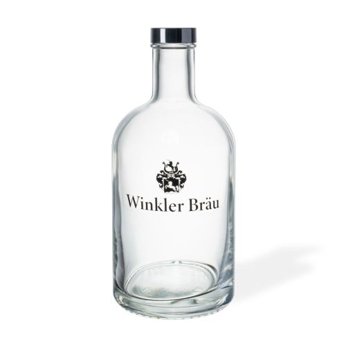 Fles Oslo 0,7 liter glas met eenkleurig logo van Winkler Bräu op de voorzijde