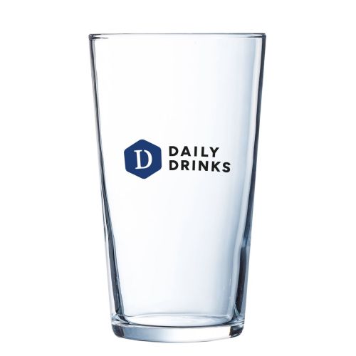 Glass Conique 64 cl. with colourful DailyDrinks logo on front, printing in 2 to 4 colours. Glass Conique 64 cl. with colourful DailyDrinks logo on front, printing in 2 to 4 colours.