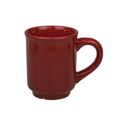 Glühwein mok 30 cl. met rood keramiek, vooraanzicht zonder bedrukking