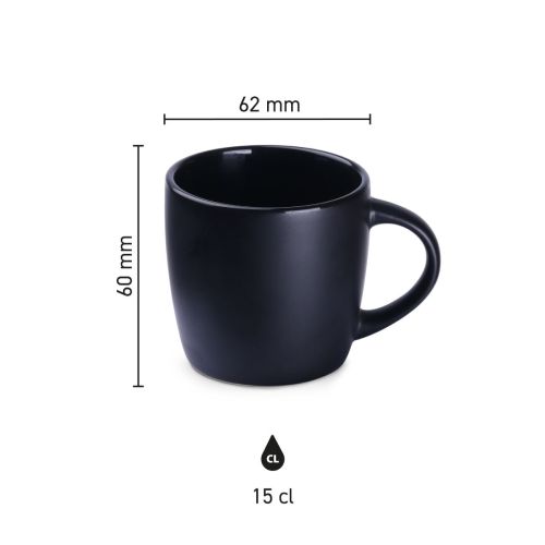 Infographic toont afmetingen van Handy Espresso Kop 10 cl. keramiek inclusief hoogte en diameter. Infographic toont afmetingen van Handy Espresso Kop 10 cl. keramiek inclusief hoogte en diameter.