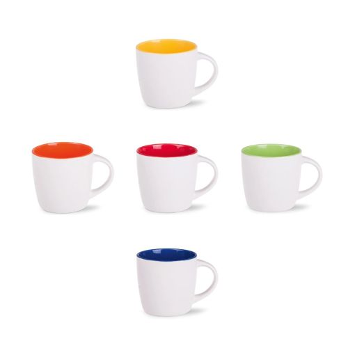 Photograph showing all colour variations of Handy mug White 30 cl porcelain conveniently arranged side by side. Photograph showing all colour variations of Handy mug White 30 cl porcelain conveniently arranged side by side.