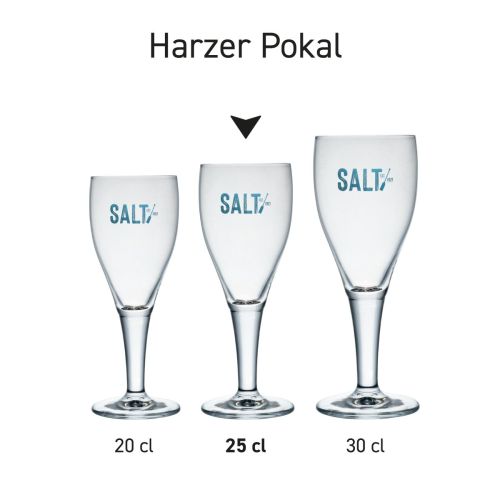 Harzer Pokal 25 cl draught glass, part of a series; several examples shown side by side