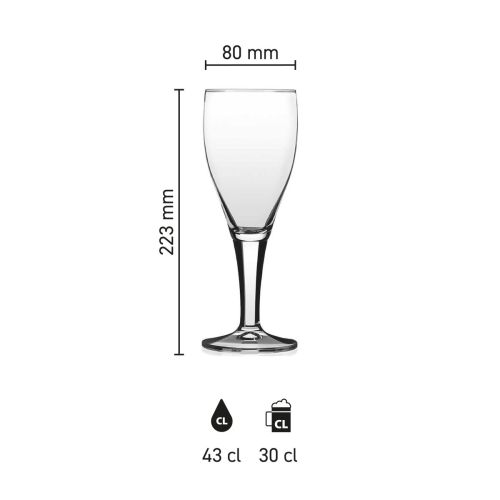 Maatvoering van het Harzer Pokal 30 cl tapmaat glas met hoogte, diameter en inhoud in infographic