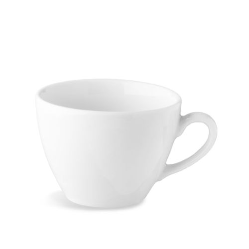 Isabelle cappuccinokop 22 cl. van wit porselein in vooraanzicht zonder bedrukking