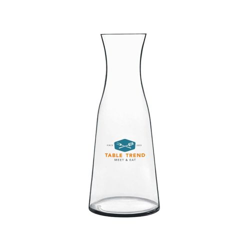Atelier karaf van 0,5 liter met meerkleurig TableTrend-logo bedrukt op de voorzijde van het glas. Atelier karaf van 0,5 liter met meerkleurig TableTrend-logo bedrukt op de voorzijde van het glas.