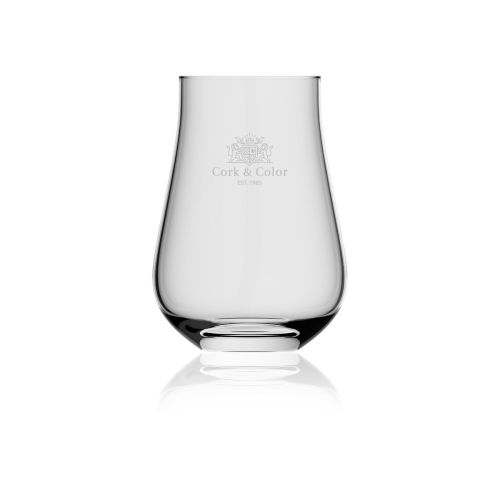 Lauren Glas 20 cl. glas met gegraveerd CorkColor-logo op het voorpaneel