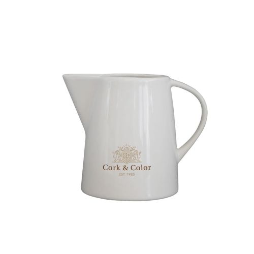 Melkkan Eva 20 cl. porselein met meerkleurig CorkColor-logo op het vooraanzicht.