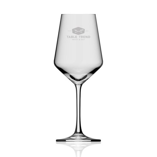 Melody wijnglas 35 cl. van glas met fijne TableTrend-logo-gravure zichtbaar op het vooraanzicht.