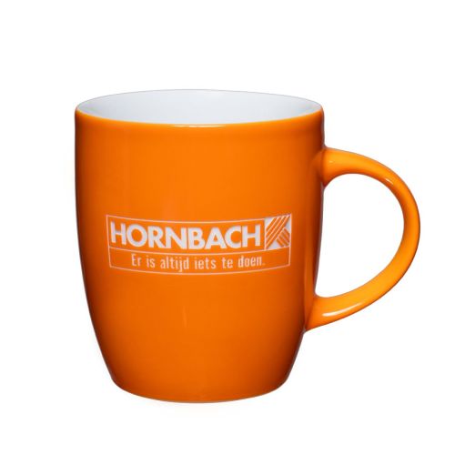 Mini Specta mug, 28 cl, porcelain, with the Hornbach logo engraved on the front