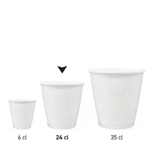 Series image featuring multiple porcelain paper cups of different contents. Series image featuring multiple porcelain paper cups of different contents.