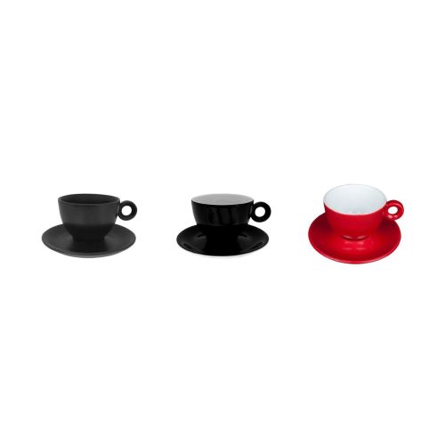 Visueel overzicht van verschillende kleuren Rondo Cappuccino 20 cl. porseleinen sets naast elkaar. Visueel overzicht van verschillende kleuren Rondo Cappuccino 20 cl. porseleinen sets naast elkaar.