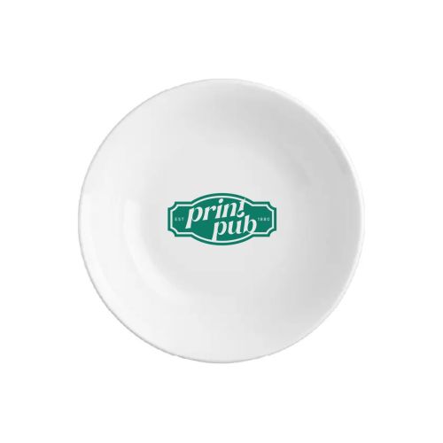 Bowl Princip 16 cm porcelain with one-colour PrintPub print centrally on the front.