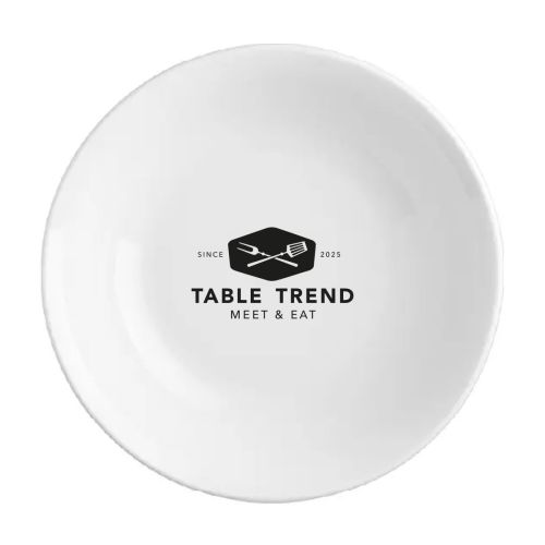 Schaal Princip 23 cm porselein met TableTrend-logo in één kleur gecentreerd op het voorvlak. Schaal Princip 23 cm porselein met TableTrend-logo in één kleur gecentreerd op het voorvlak.