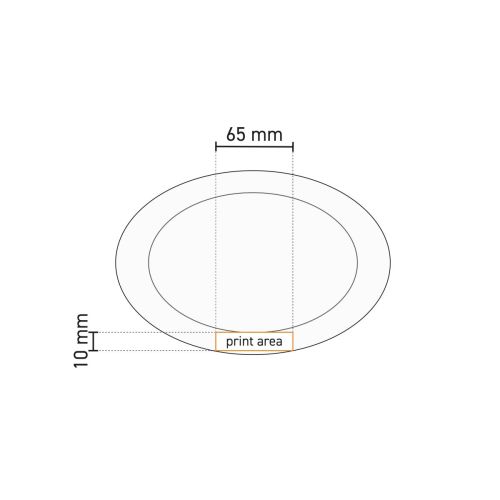 Werktekening met drukgebied van porseleinen schaal Princip 36 cm.