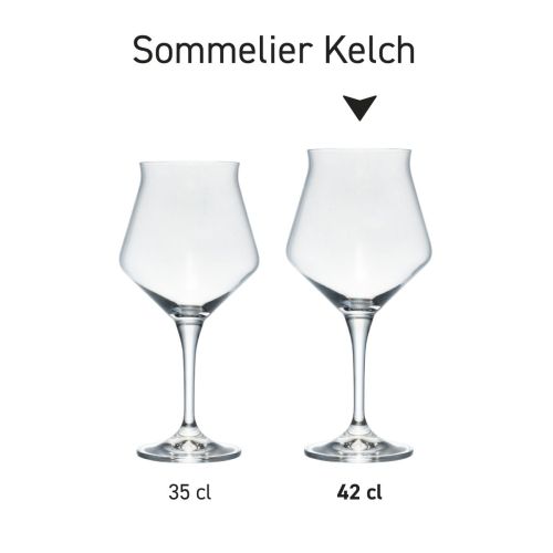 Sommelier Kelch Craft 42 cl wijnglas in serie, meerdere exemplaren naast elkaar getoond