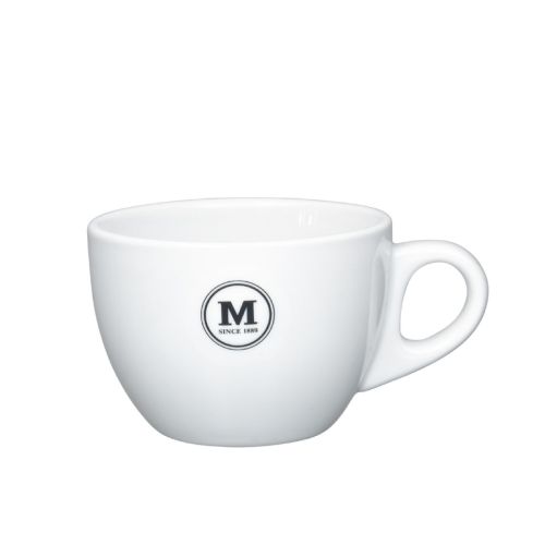 Style Cappuccino Cup 19 cl porcelain with unicolour M logo on front panel