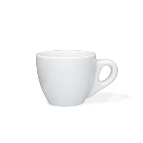 Style Espresso kop 7 cl. van wit porselein, compact model in vooraanzicht getoond.