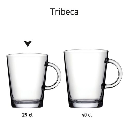 Overzichtsbeeld toont meerdere glazen Tribeca gepresenteerd als serie met verschillende inhoudsmaten.