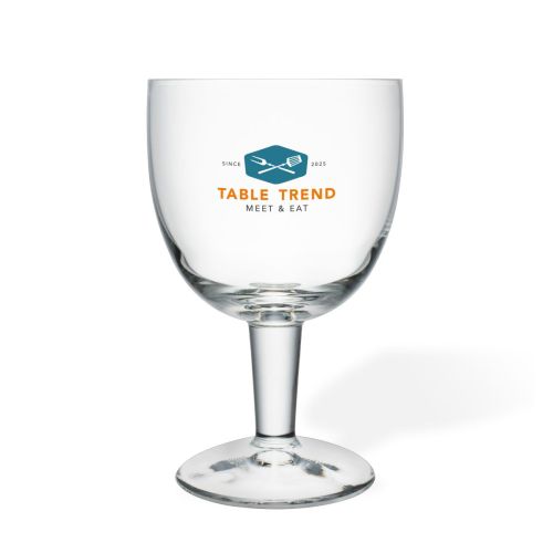 Draught-size 25 cl. glass with full-colour TableTrend logo printed on the front view.